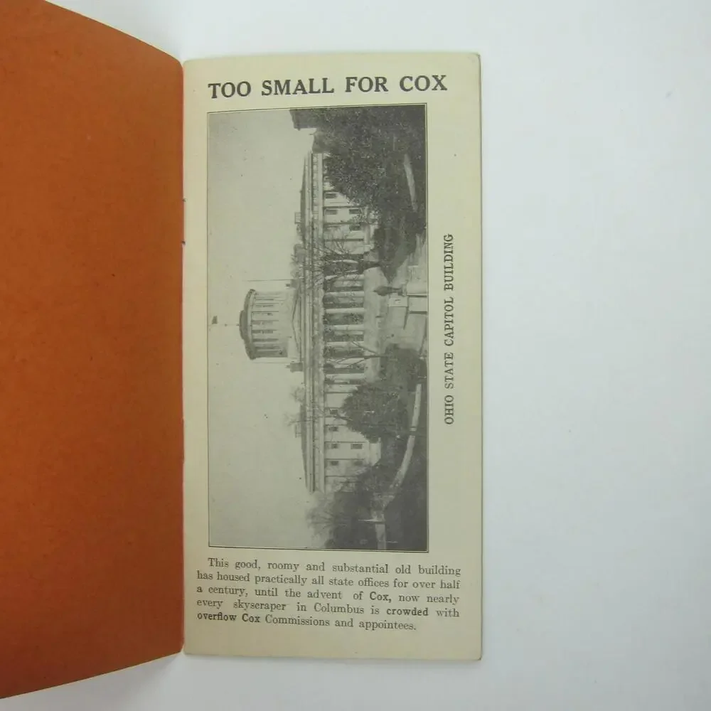 Ohio Governor James Cox Political Opposition Fact Book Sky Scraper Antique 1910s - Picture 3 of 15